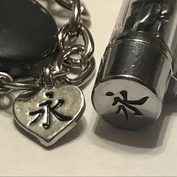 Gemstone Hematite Pen & Heart Bag Charm Gift Set - Picture 2 of 16